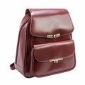Mckleinusa McKlein  14 in. Kendall Leather Business Laptop Tablet Backpack, Red 99536